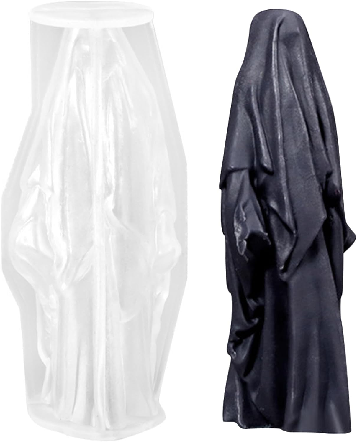 Halloween Masked Ghost Candle Silicone Mold DIY 3D Scented Candle Making Wax Mould Gypsum Ornament Resin Soap Chocolate Mold Home Decor