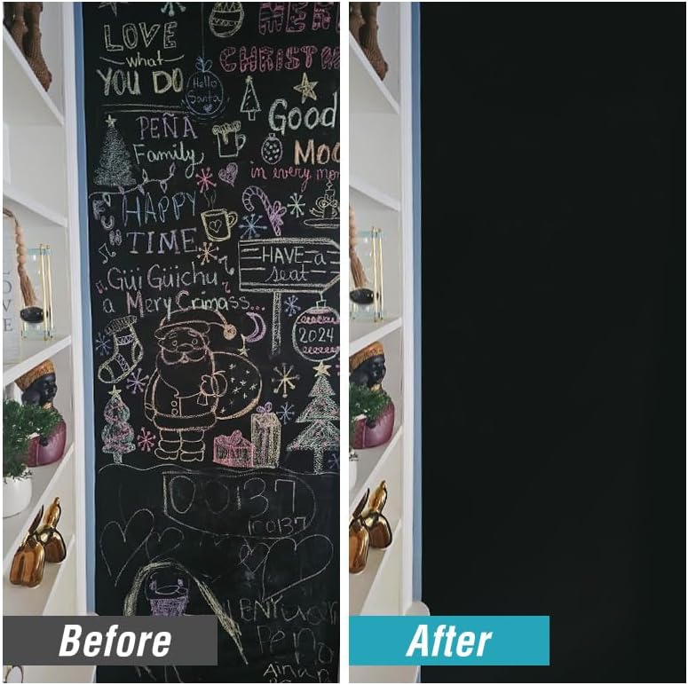 Chalkboard Paint White Chalk Board Paint for Wood, Metal, Glass, Wall, Plaster Boards Sign, Frame Any Surface White Matte Finish, Acrylic Non-Toxic, Quick-Dry - 250g, 9oz, Cover 35 sf