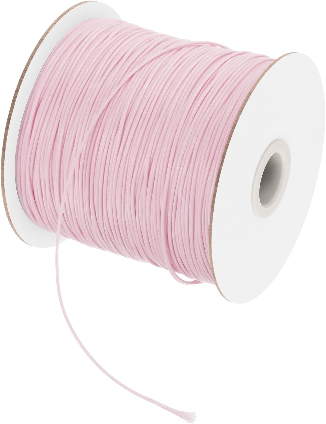 MECCANIXITY Waxed Cord 0.5mm Waxed Polyester Cord 175 Yard Light Pink