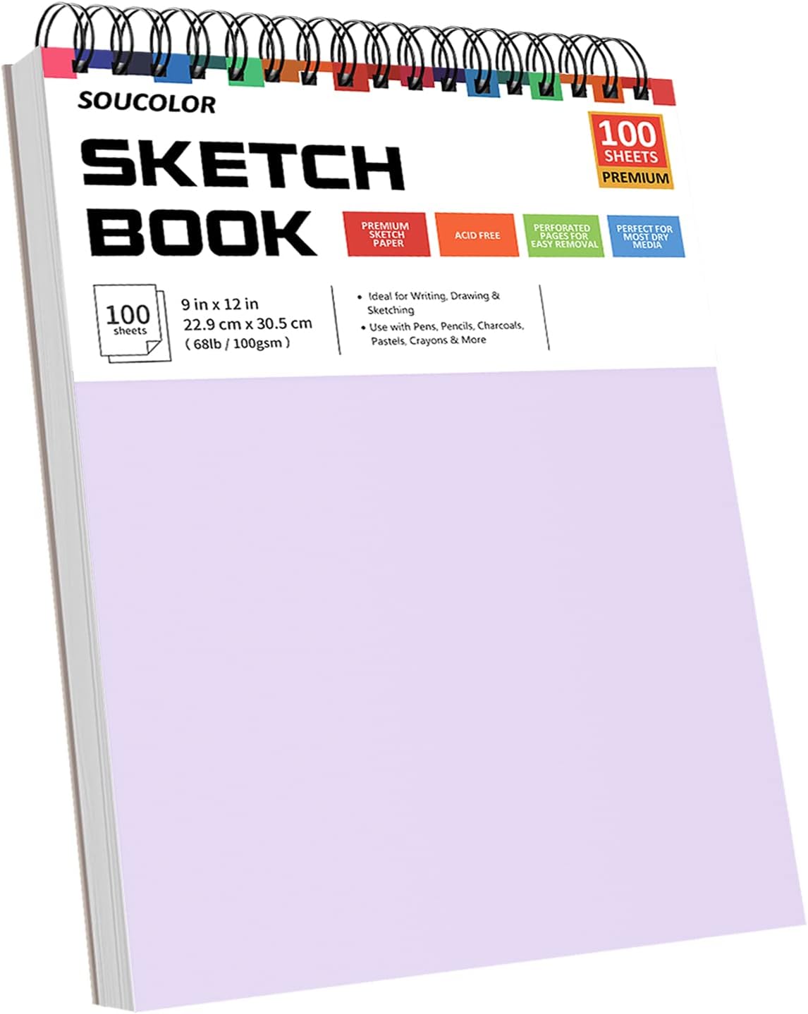 Soucolor 9"x12" Sketch Book 2-Pack: Halloween & Christmas Art Supplies for Kids Ages 5-15, Teens & Adults, Creative Gift Set for Birthdays, School Projects, and All-Season Crafting