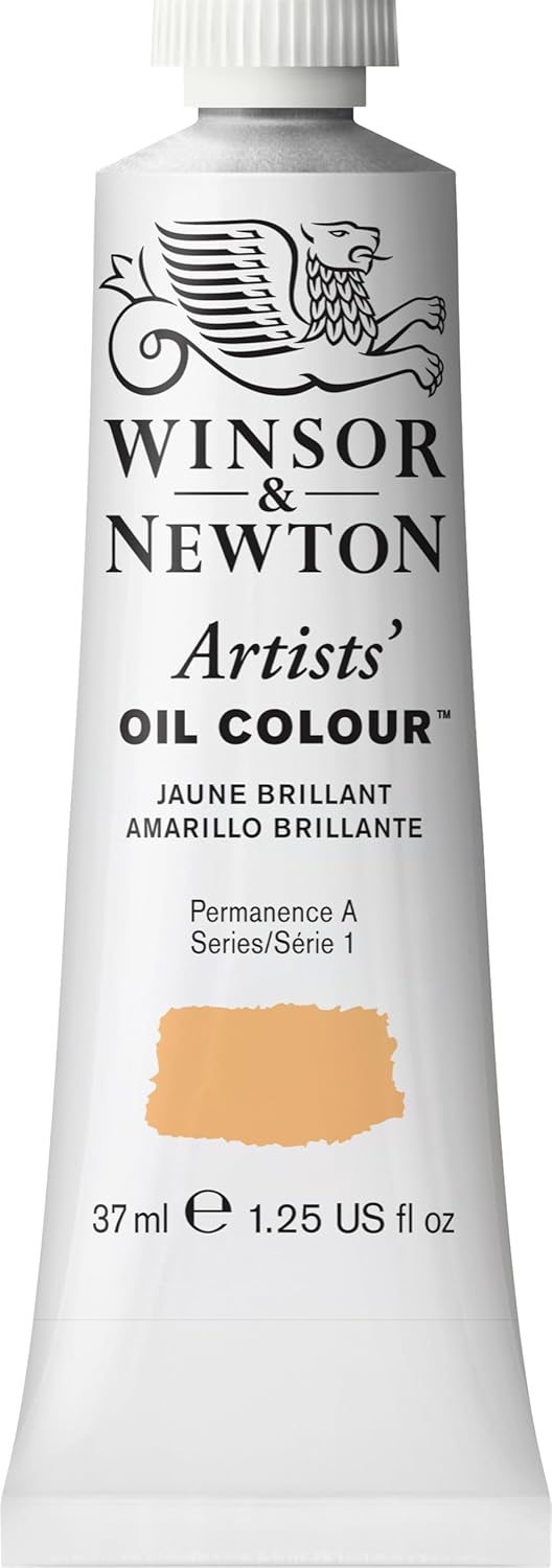 Winsor & Newton Artists' Oil Color, 37ml (1.25 oz) Tube, Jaune Brilliant
