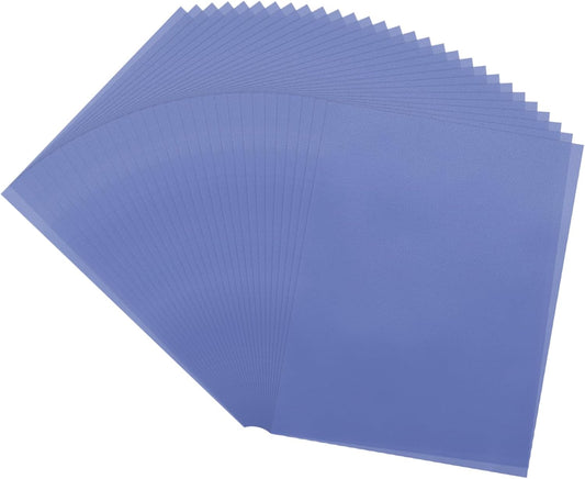 MECCANIXITY 60 Sheet Colored Vellum Paper 8.5" x 11", 100gsm Translucent Printable Vellum Sheets for Printing Wedding Invitations Inkjet Laser Printer, Deep Blue