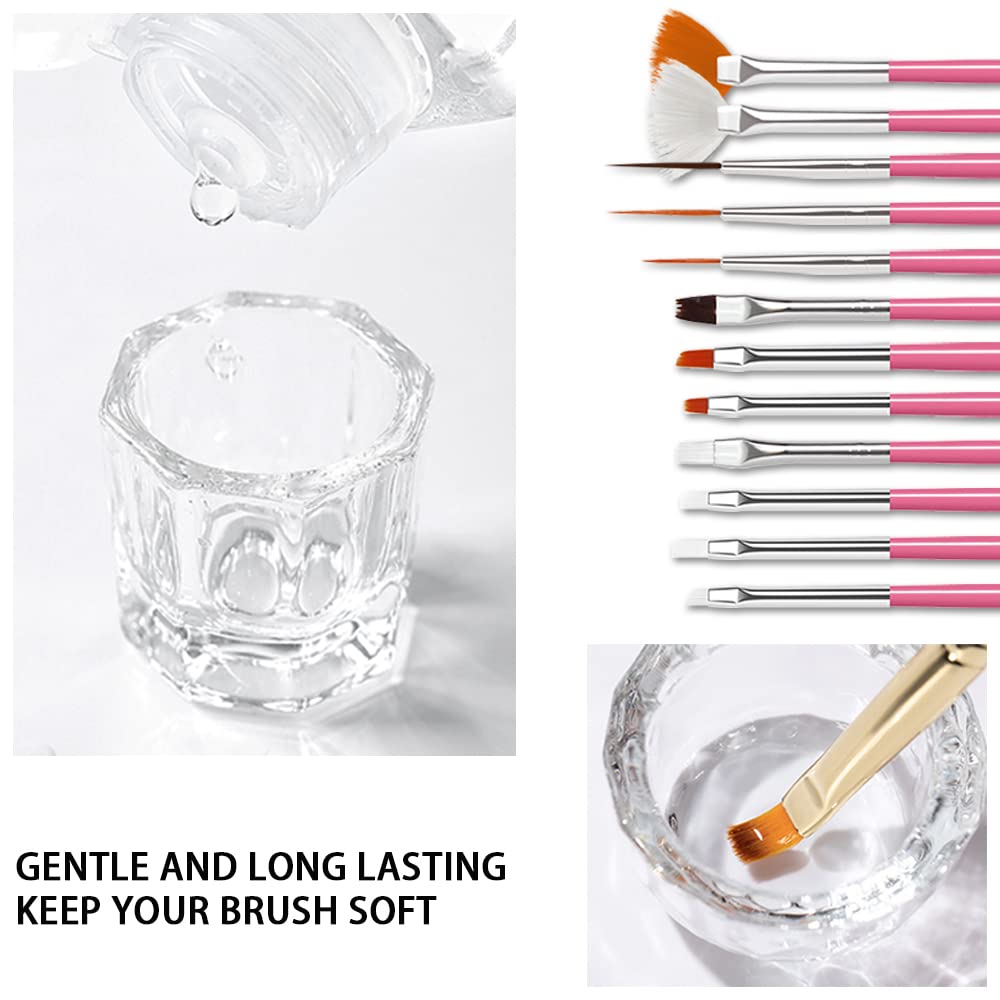 AIJIMEI Acrylic Nail Brush Cleaner Acrylic Brush Cleaners Liquid Acrylic Paint Brush Cleaner Nails Artist Acrylic 120ml/4 FL.OZ