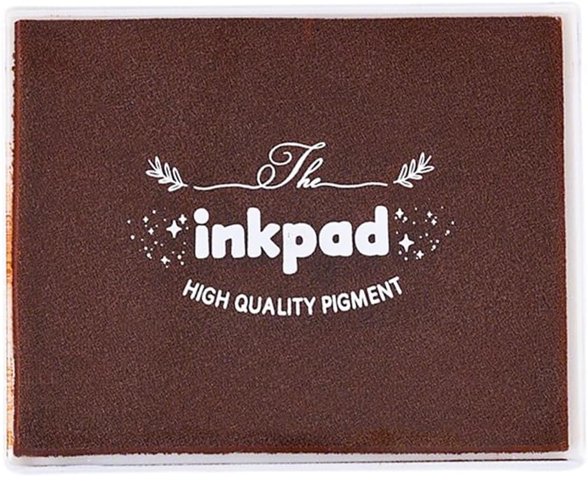GTLZLZ Large Ink Pad for Rubber Stamps, 5" x 4" Washable Craft Stamp Pad for Kids, Fingerprint Ink Pad for Paper, Scrapbooking, Wood Fabric (Coffee)