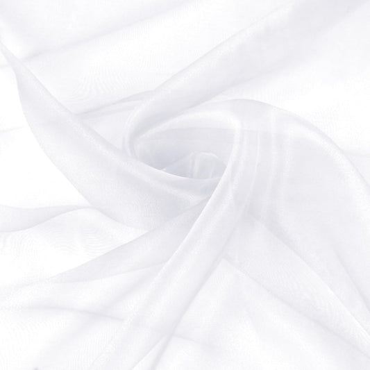 VACVELT Sheer Organza Fabric by The Yard, 60 Inch Wide White Organza Fabric Bolt Bridal Sheer Tulle Fabric, Silk Organza Fabric Roll for Wedding Party Decorations Backdrop Curtain (1 Yard)