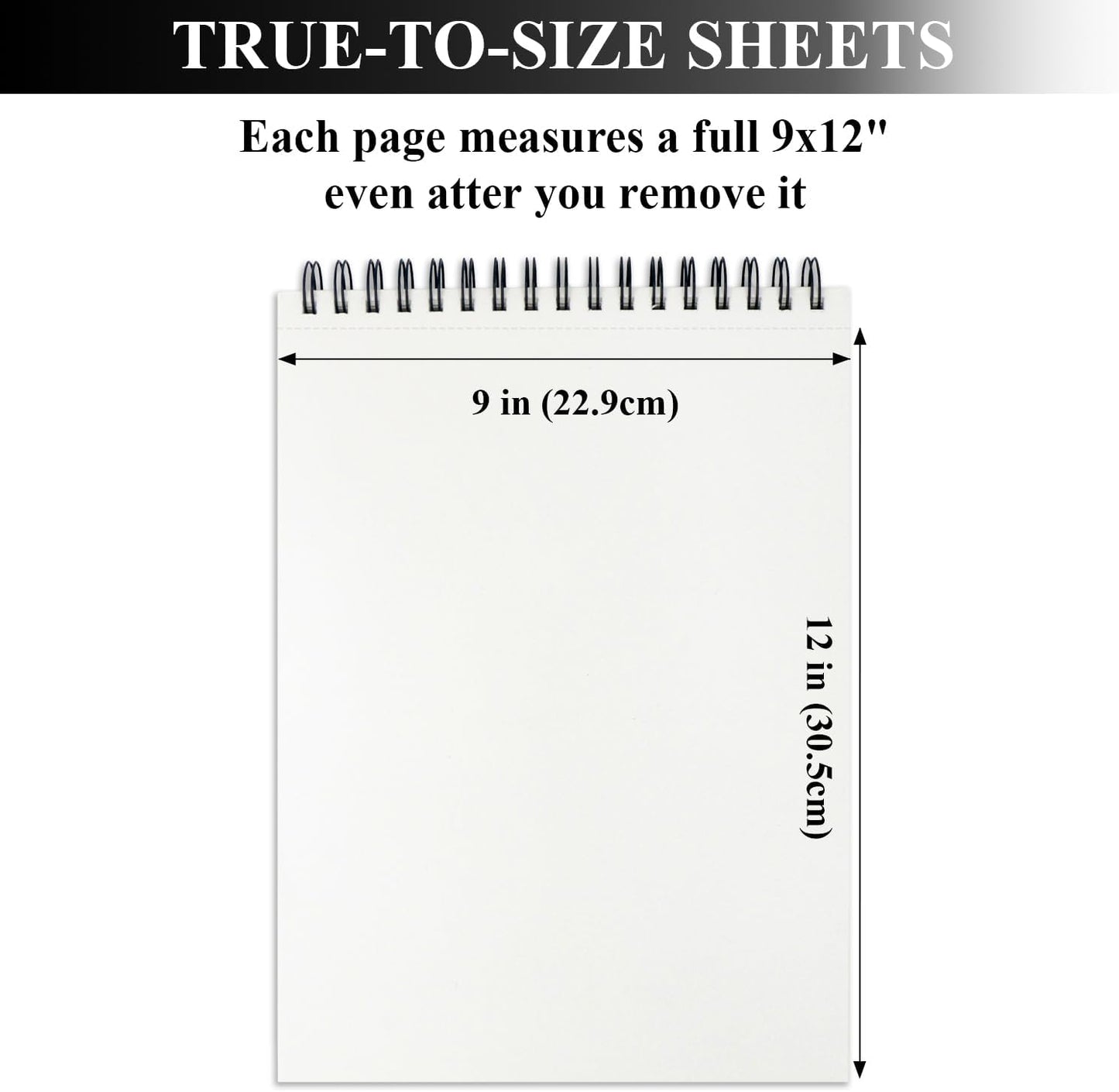 9" x 12" Sketch Book, Top Spiral Sketchbook, 100 Sheets Sketch Pad, (68 lb/100 GSM) Drawing Paper Pad, Drawing Pad for Kids, Artist Sketchbook for Drawing, Illustration & Art Supplies.