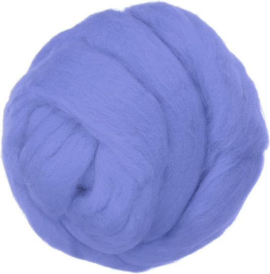 PATIKIL Wool Roving Yarn, 250G/8.8OZ Felting Wool Pure Roving Yarn, Blue