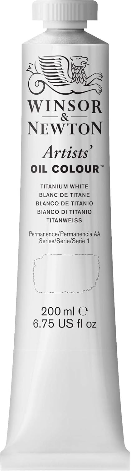 Winsor & Newton Artists' Oil Color, 200ml (6.75 oz) Tube, Titanium White