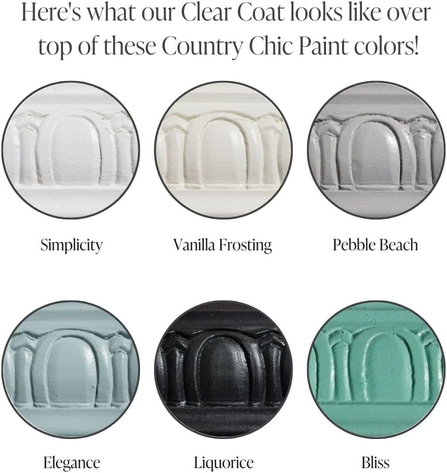 Clear Coat Pint (16oz) - Eco-Friendly Clear Satin Sheen Top Coat for Chalk Style Wood Furniture Paint, Non-Yellowing Waterproof Finish, Easy Application