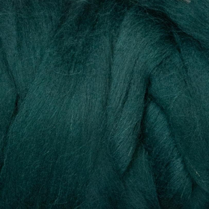 Kondoos Colored Natural Wool roving, 1 lb. Best Wool for Needle Felting, Wet Felting, handcrafts and Spinning. (English Green, 1 lb)