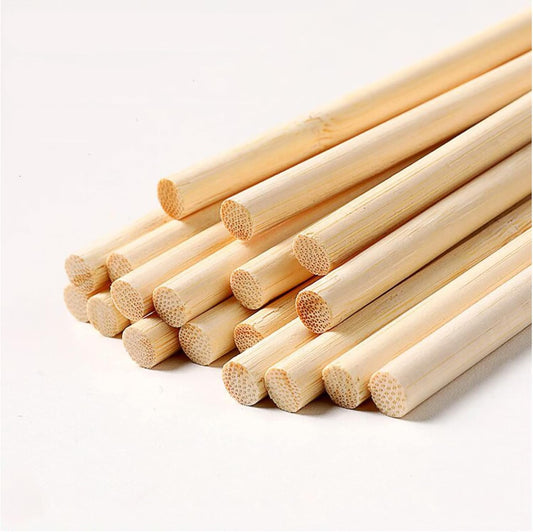1/2 x 6 Inch 50 PCS Dowel Rods Wood Sticks Wooden Dowel Rods - Unfinished Bamboo Sticks - for Crafts and DIYers