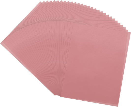MECCANIXITY 60 Sheet Colored Vellum Paper 8.5" x 11", 100gsm Translucent Printable Vellum Sheets for Printing Wedding Invitations Inkjet Laser Printer, Pink