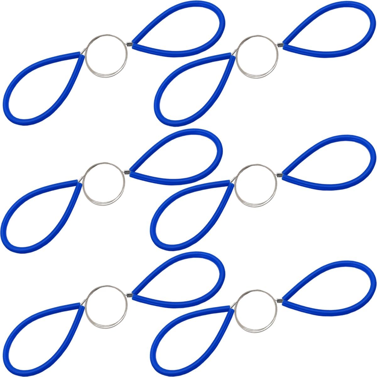 TIHOOD 6PCS Clay Cutters Wire Steel Wire Clay Cutter Pottery Tools Cut Off Tools with Rubber Handle for Clay Artist Sculpting Cheese Dough (Blue)