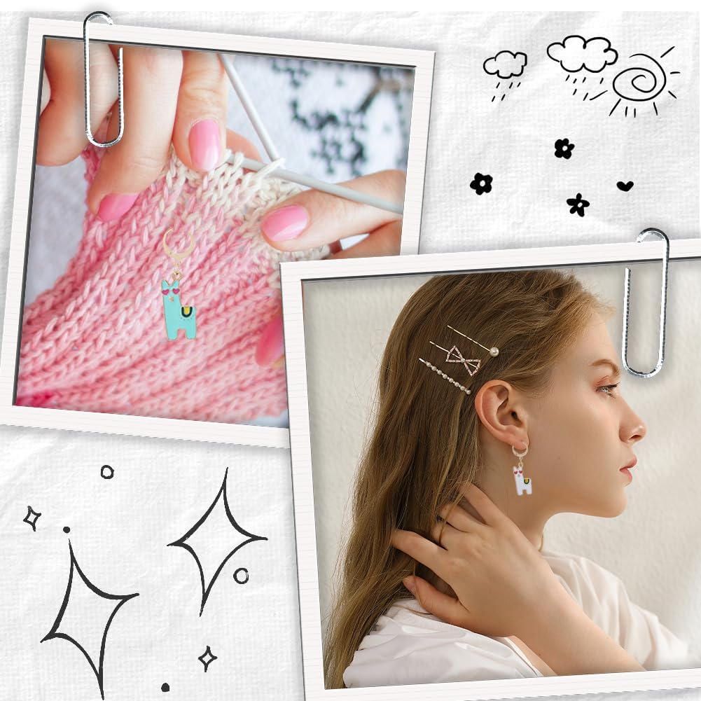 SUNNYCLUE 1 Box 20pcs Crochet Knitting Markers Stitch Charms Alpaca Cute Animals Locking Stitch Charm Crochet Knitting Markers for Weaving Sewing Needleworks DIY Crafts