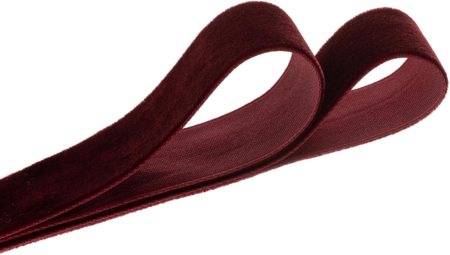 Vintage Burgundy Velvet Ribbon, 1 Inch X 25Yd