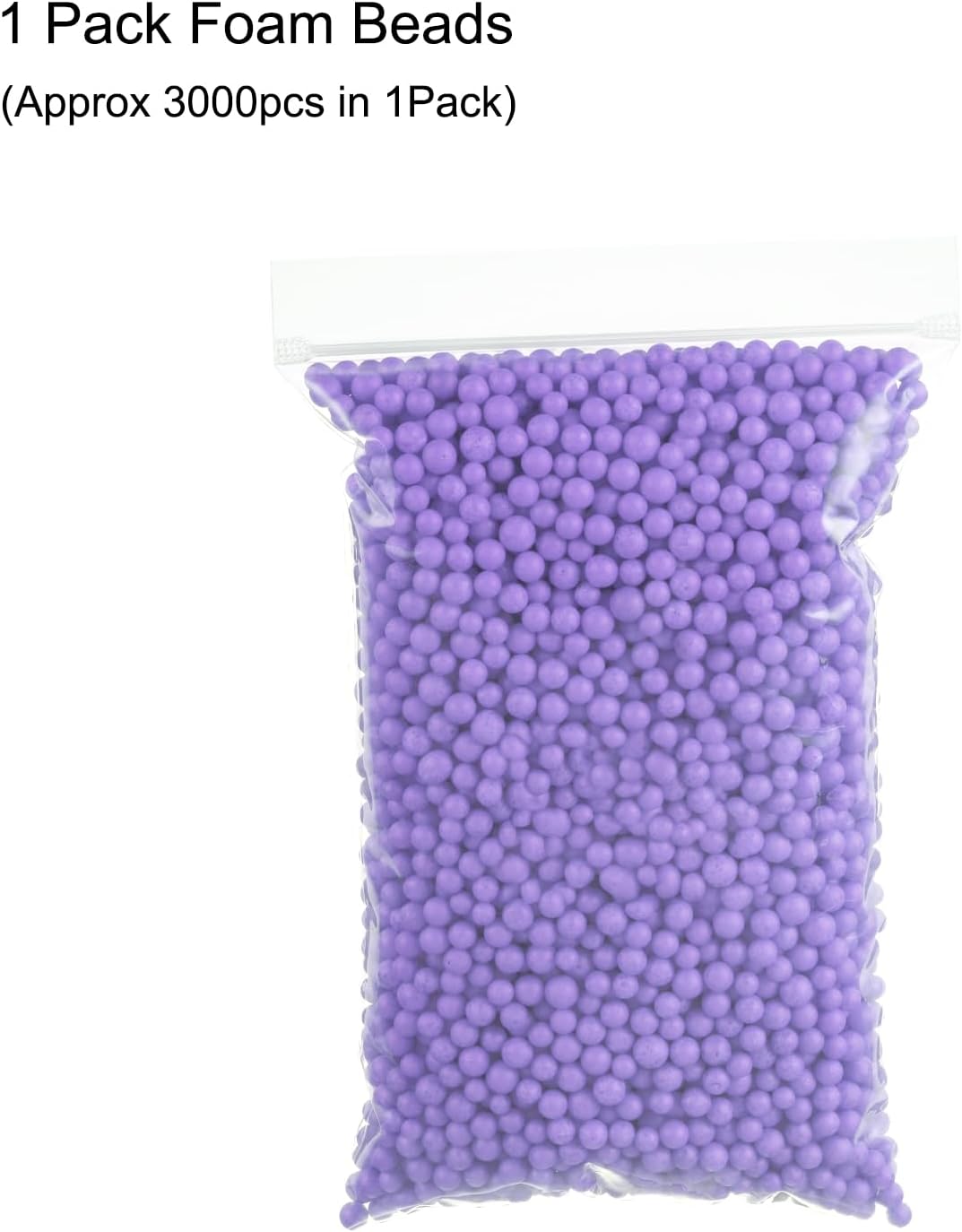 MECCANIXITY Foam Beads Foam Balls 7-9mm for Wedding and Party Decorations, Tiny Packing Balls, Arts DIY Crafts Supplies (Bright Purple,1 Pack Approx 3000pcs)