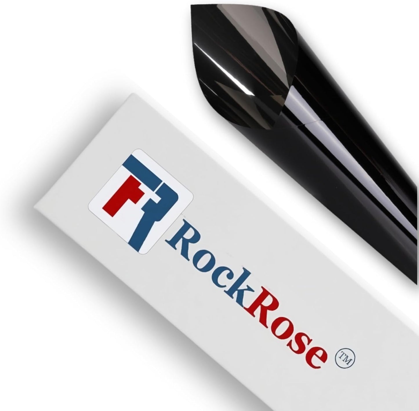 Rockrose Professional Window Tint for Home – One Way Privacy Window Film for Home Offices Heat Blocker Reflective Adhesive Mirror Tint with 99% UV Block – Black-Silver 36 in x 25FT