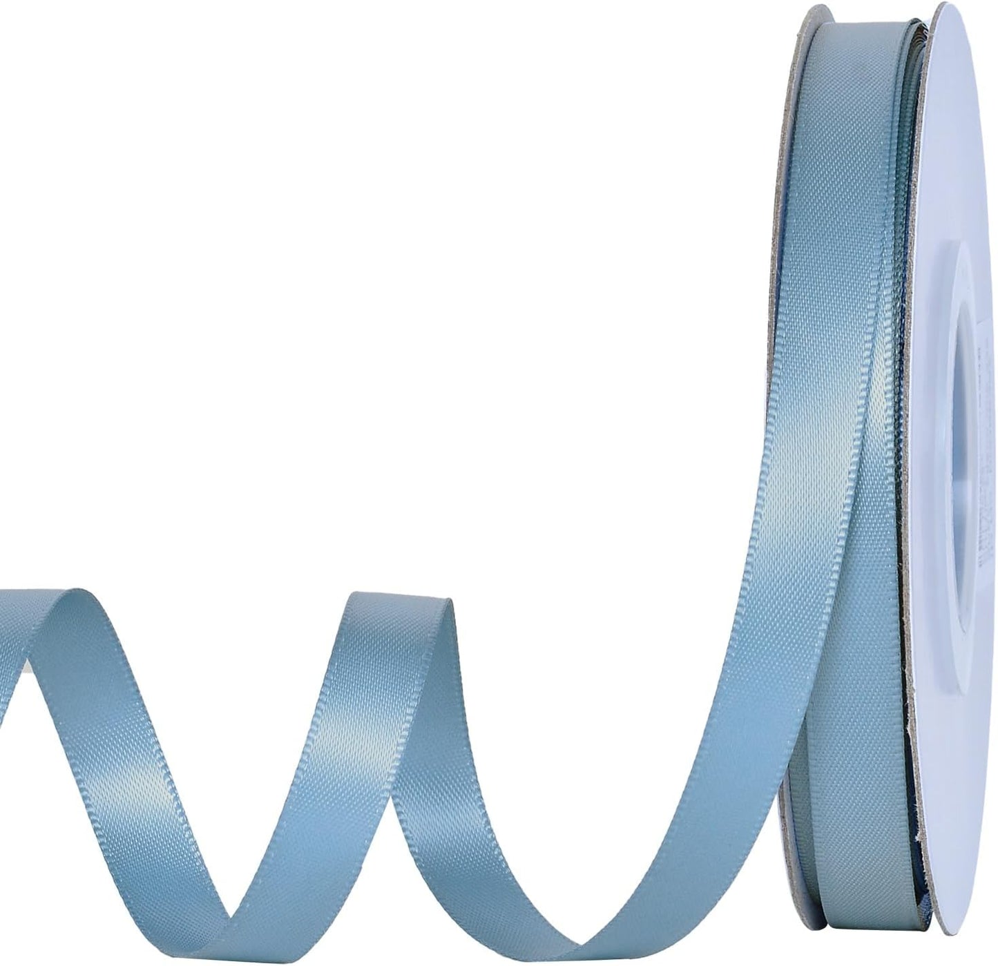 YAMA Dusty Blue Double Faced Satin Ribbon, 3/8 Inch 25 Yards, Dusty Blue Satin Ribbon for Gift Wrapping Crafts Hair Bows Wedding Party Decoration
