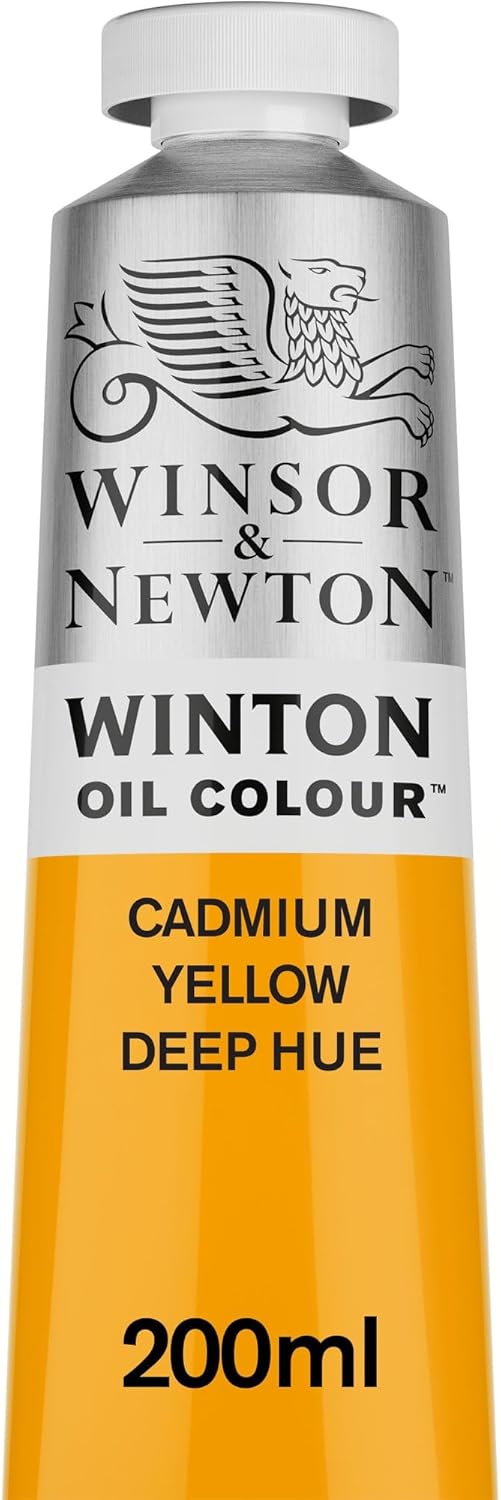 Winsor & Newton Winton Oil Color, 200ml (6.75-oz) Tube, Cadmium Yellow Deep Hue