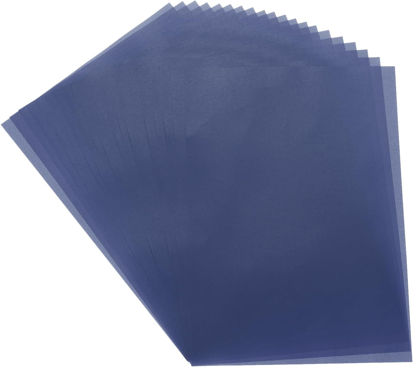 MECCANIXITY Colored Vellum Paper, 40 Sheet Deep Blue Transparency 8.5 x 11 Printable Vellum Paper, Translucent Vellum Sheets for Printing Wedding Invitations Ink Jet Laser Printer