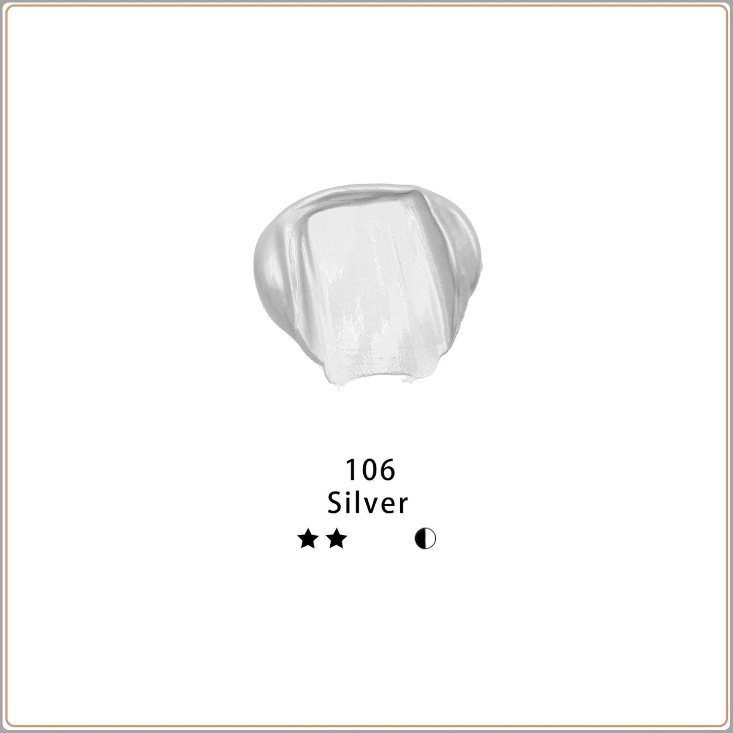 Artecho Silver Acrylic Paint, Silver Paint (120ml / 4.05oz) Tubes, Art Craft Paints for Canvas, Rock, Stone, Wood, Fabric, Art Supplies