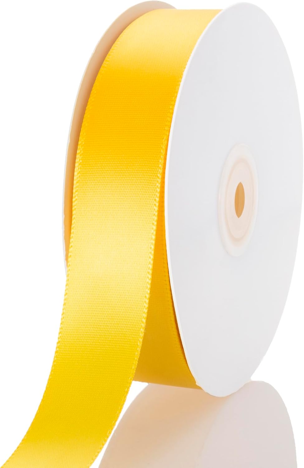 1 Inch Yellow Ribbon, 50 Yards Craft Polyester Satin Ribbon Perfect for Gift Wrapping, Handmade Roses, Wedding Party Decorations and DIY Crafts