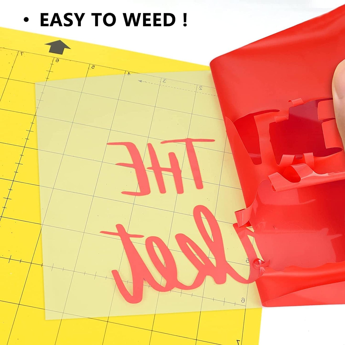 HTV Iron on Vinyl 12Inch by 25ft Roll Heat Transfer Vinyl for T-Shirt HTV Vinyl Rolls for All Cutter Machine - Easy to Cut & Weed for Heat Transfer Design (25ft, Red)