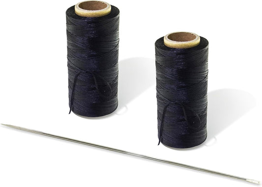 12" Upholstery Large Eye Long Needle Apply to Home or Work Hand Sewing Tapestry Embroidery (12 inch + 2 Leather)