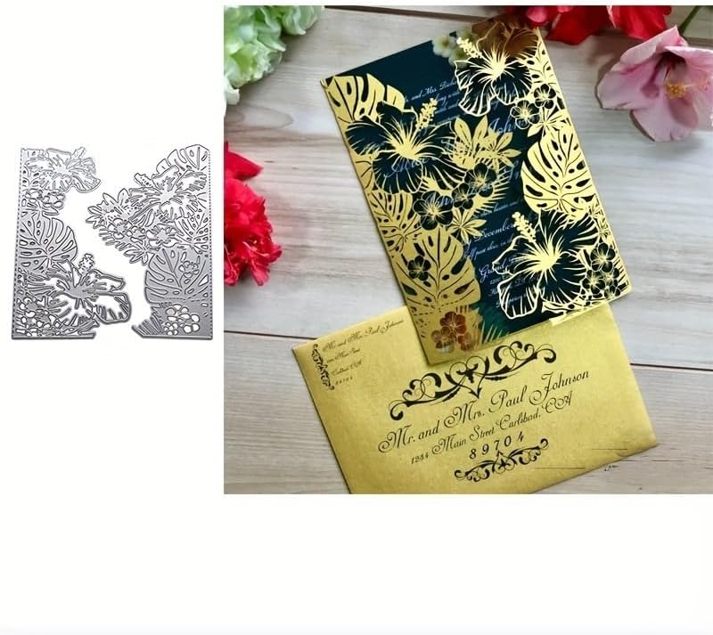 Lapoo Flowers Metal Cutting Die for Scrapbooking - Durable, Cut Stencils for DIY Scrapbook Photo Album Decorative Paper Card, Card Making Supplies, Embossing (Delicate Flower 5.9 x 7 in)