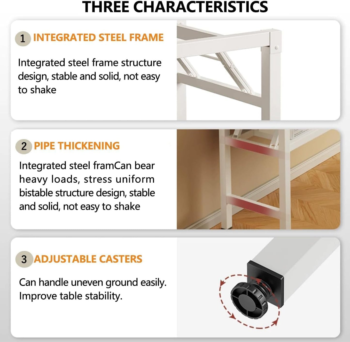 31.5 Inch Foldable Desks for Small Spaces,Foldable Desk No Assembly,Small Table for Bedroom,Black.