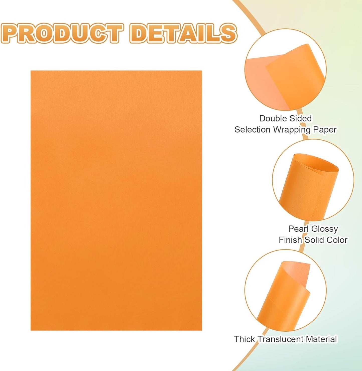 MECCANIXITY 100 Sheet Colored Vellum Paper 4" x 6", 100gsm Translucent Printable Vellum Sheets for Printing Wedding Invitations Inkjet Laser Printer, Orange