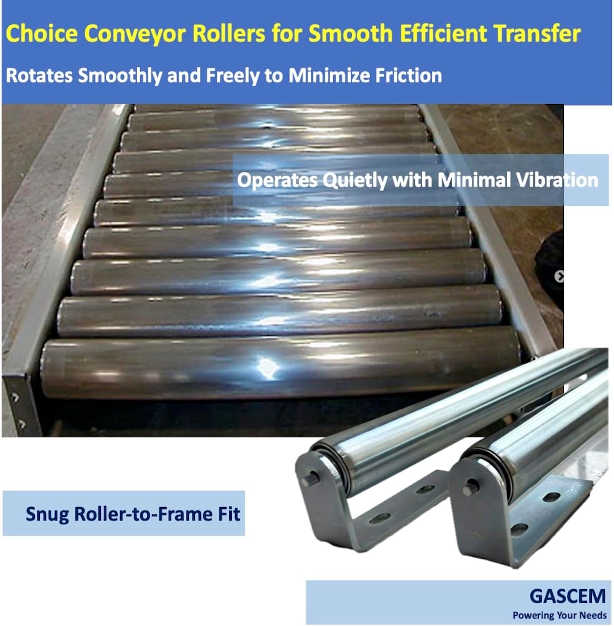 Long Roller with Bracket Set | 16" Length, 1.5" Diameter | Galvanized Steel | Versatile Support for Roller Stands, Woodworking, and Conveyors | Pack of 2