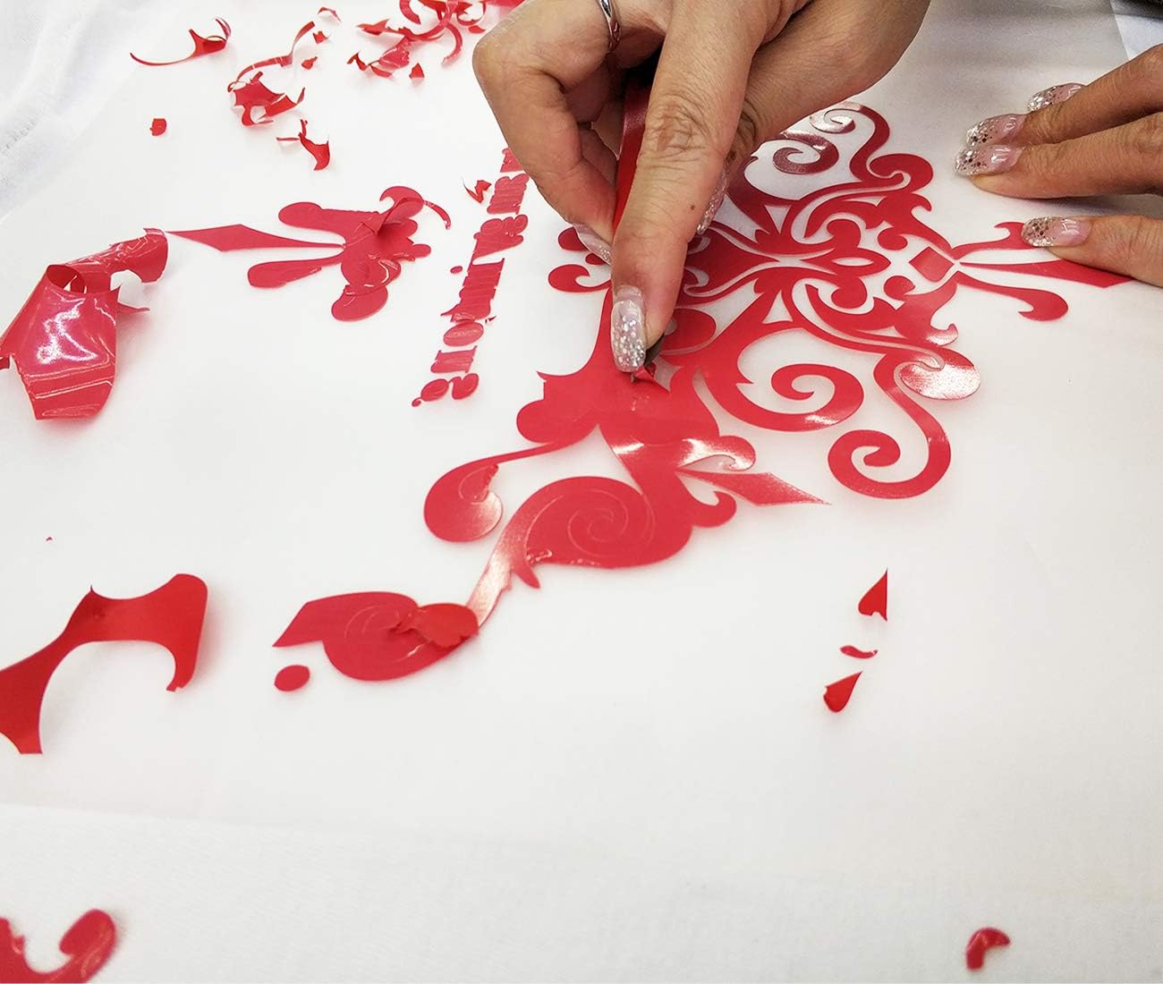 Guangyintong Heat Transfer Vinyl Red HTV Rolls, 12" x 12ft Iron on Vinyl for T-Shirts, Matte Surface HTV for All Cutter Machine Easy to Cut & Weed for Heat Vinyl DIY Design