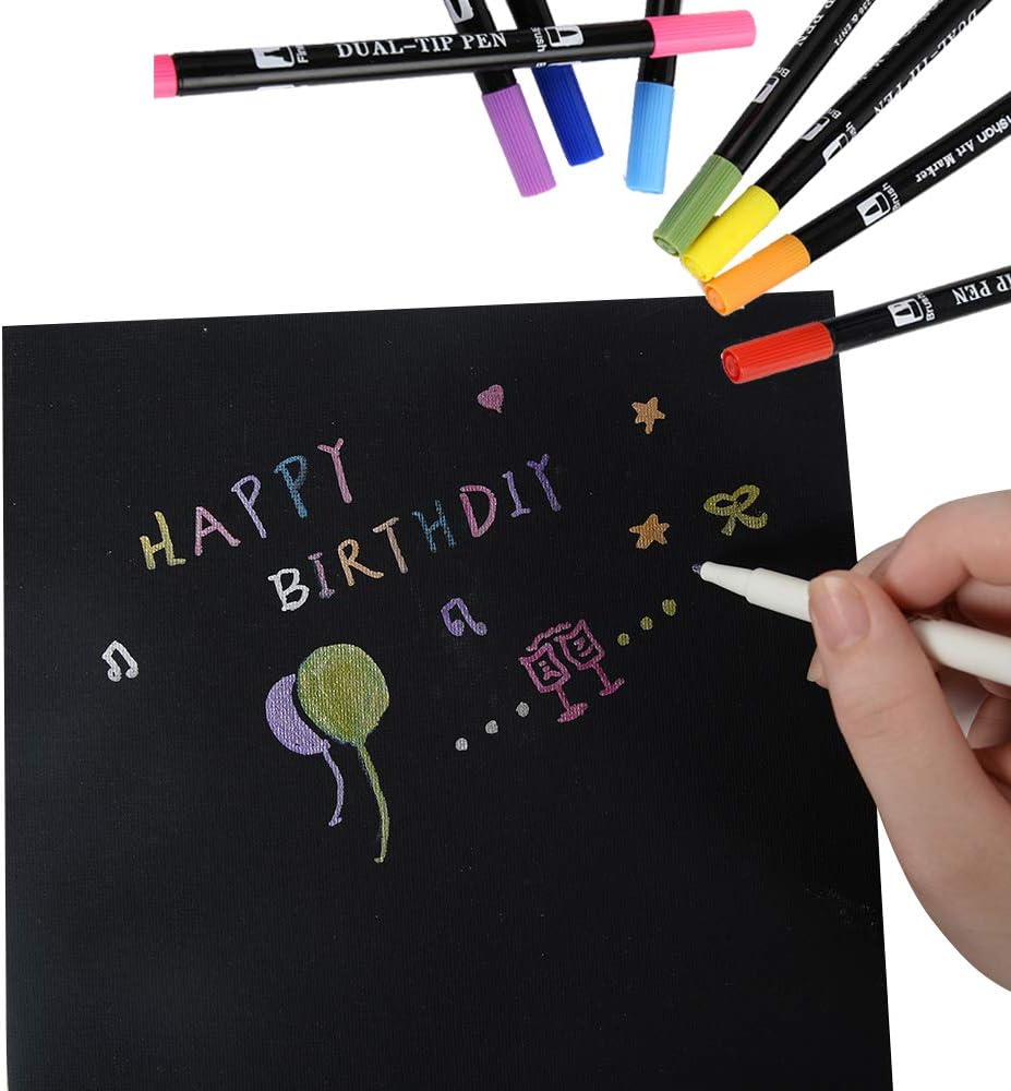 CONDA Black Canvases for Painting, Canvas Panels 8x10 inch, Pack of 14, 100% Cotton Acid-Free, 8 oz Gesso-Primed, Art Boards for Oil & Acrylic Painting