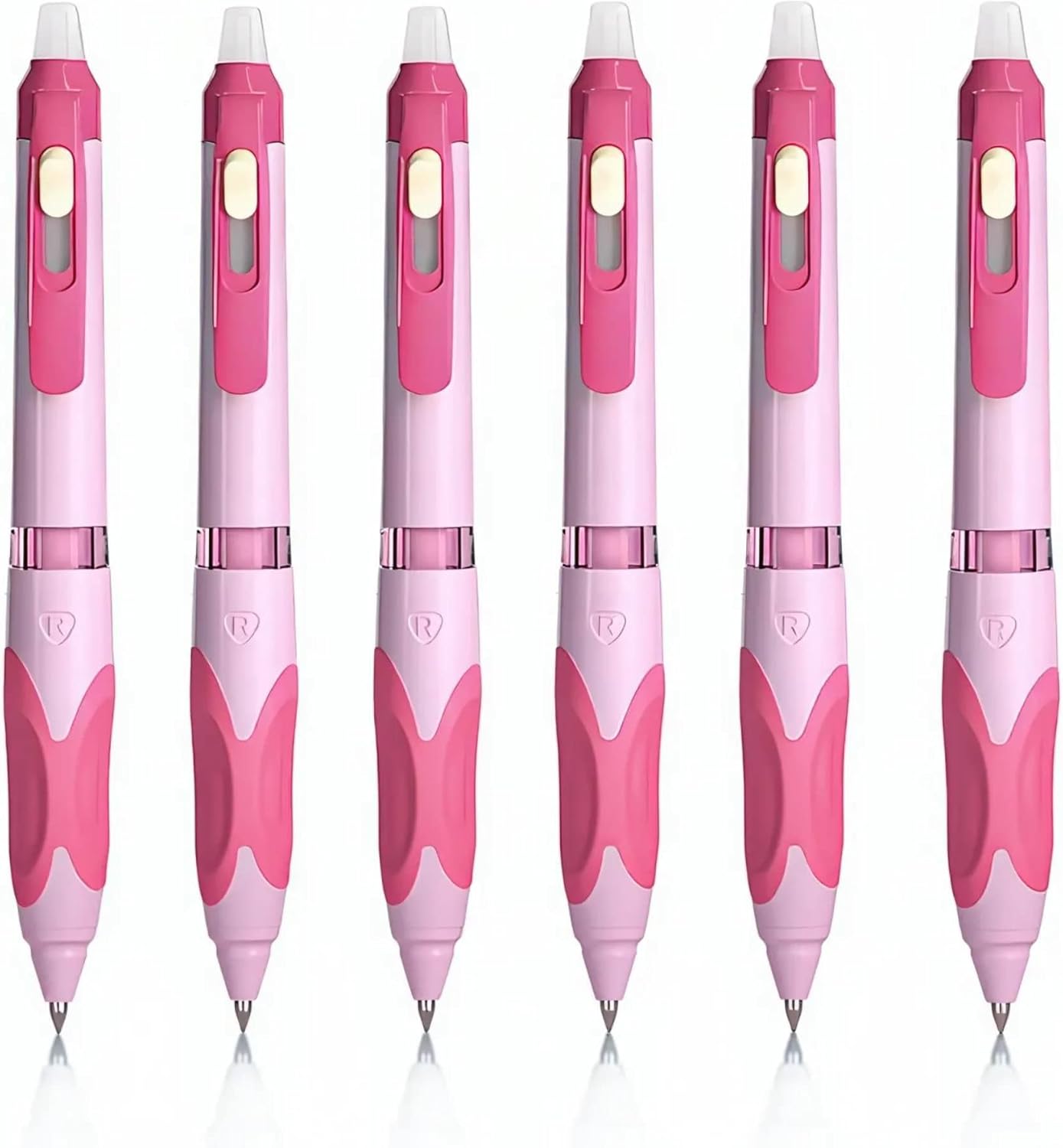 M&G 6 PCS Retractable Erasable Gel Pens, 0.5mm Black Ink Gel Pen, Fine Point Erasable Pen Make Mistakes Disappear, Premium Comfort Grip Note Taking and Crossword Puzzles