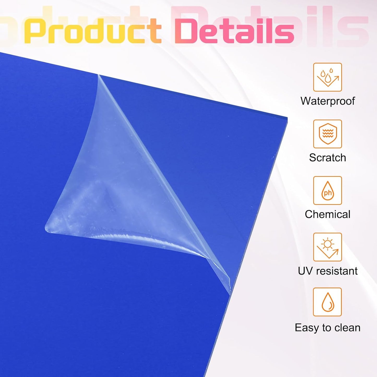 uxcell 3Pcs Acrylic Sheets 12x6 Inch Acrylic Panel 1/8 Inch-3mm Plastic Board for Picture Frames Sign Holders DIY Display Projects Craft, Clear Blue