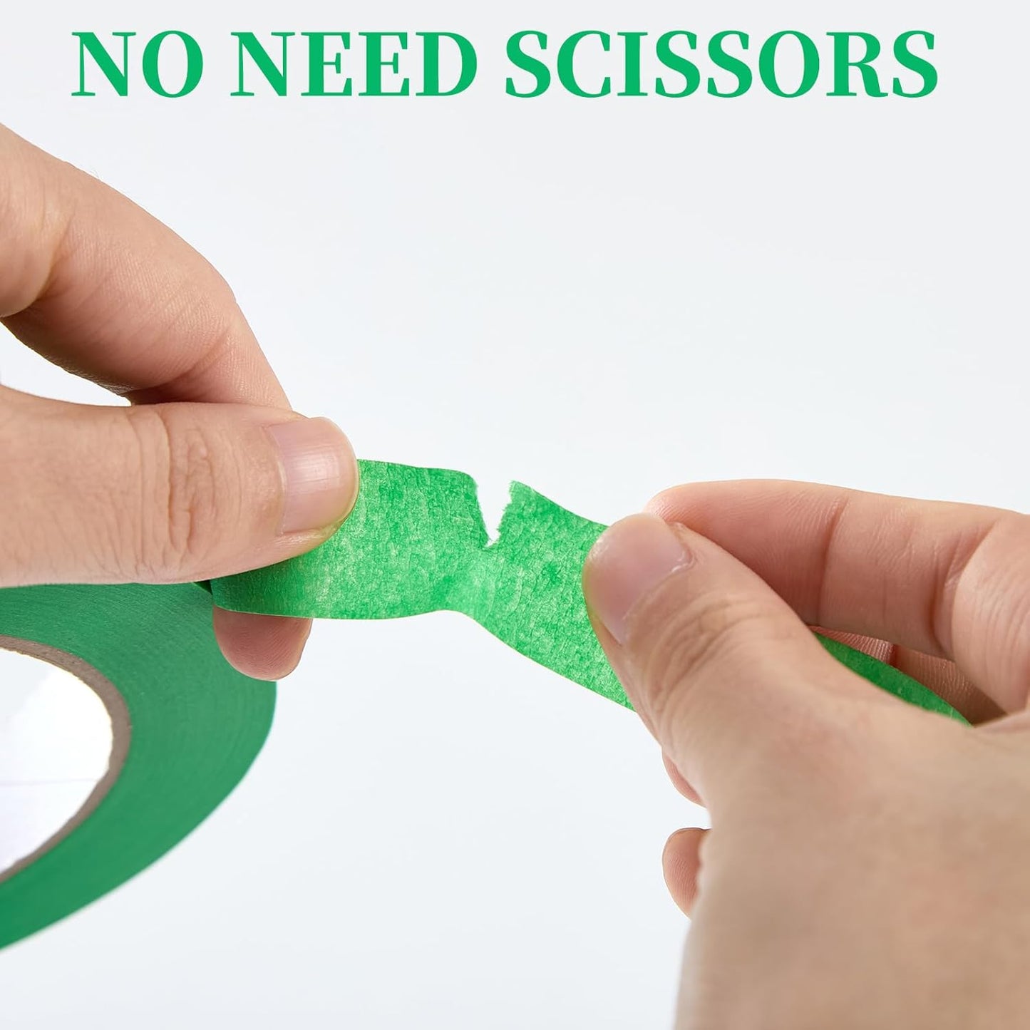 Premium Green Masking Tape,Painters Tape,Green Painters Tape For Automotive,Diy Paper Arts & Crafts, Spraying Drywall Paint, No Residue & Easy To Clean Up,6pcs 0.7inches X 54 Yd Painter's Tape