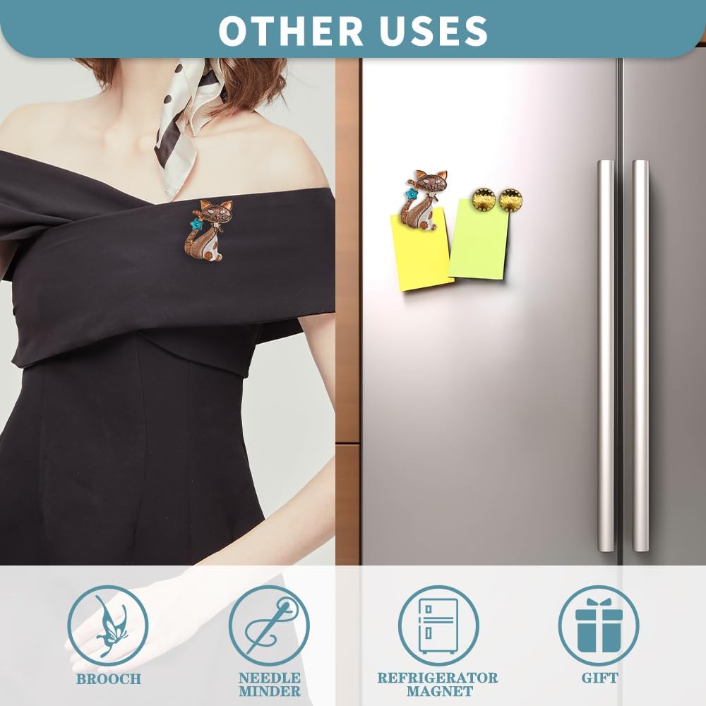 Magnetic Needle Minder Magnet Embroidery Accessories and Supplies Embroidery Needle Holder Cross Stitch Holder Needlework Supplies (Cardinal) (cat)