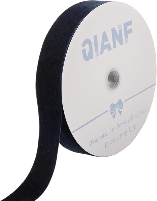 Velvet Ribbon, 1 1/2-Inch by 25-Yard Spool (Navy)