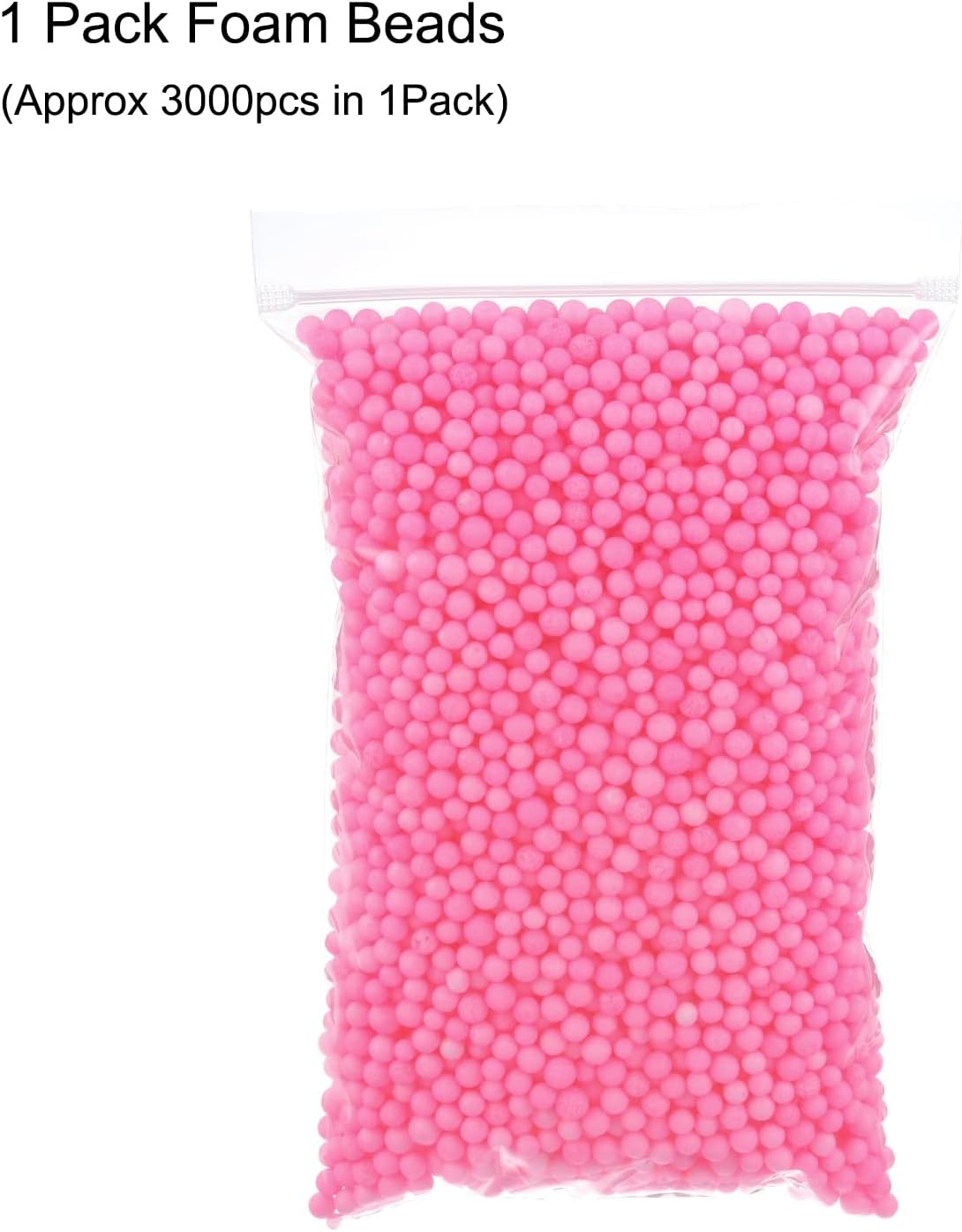 MECCANIXITY Foam Beads Foam Balls 7-9mm for Wedding and Party Decorations, Tiny Packing Balls, Arts DIY Crafts Supplies (Light Pink,1 Pack Approx 3000pcs)