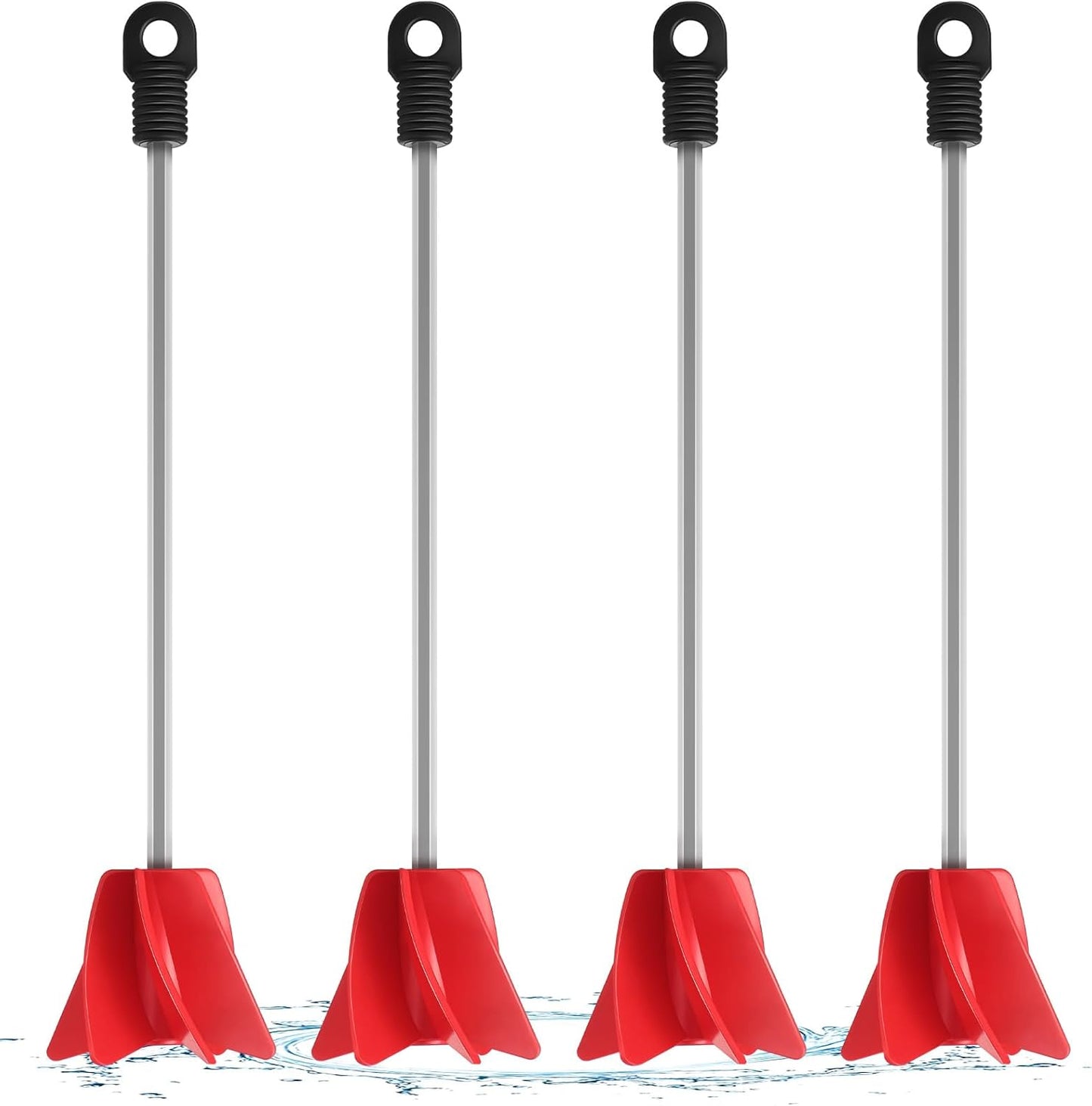 Loosh 4 Pcs 11 Inch Paint Stirrer for Drill, Paint Mixer Attachment, Helix Epoxy Mixer for Concrete Resin Silicone Stirrer Paddle Works with Most Drills