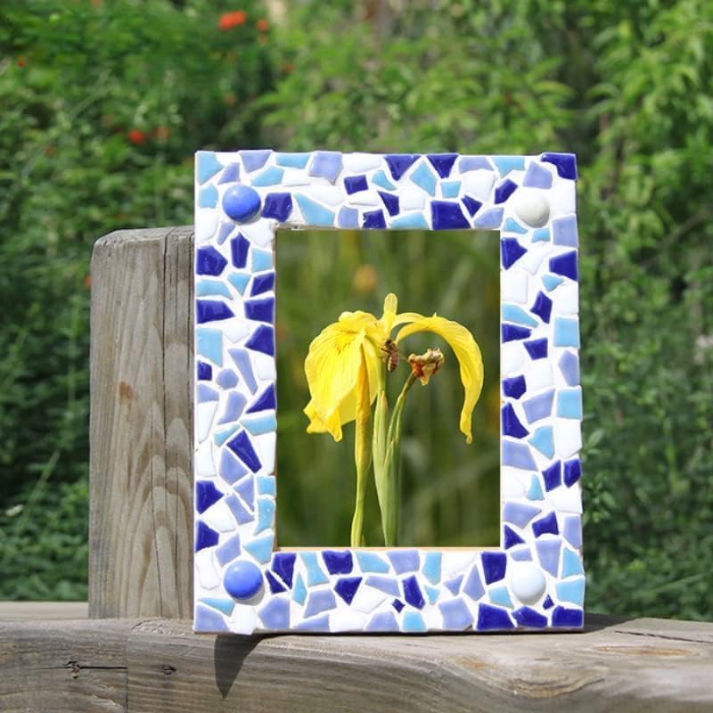 0.78"-1.57" Irregular Ceramics Mosaic Tiles,1.1LB Mosaic Pieces Stones for Home Decoration DIY Craft Plates Flowerpots Vases Cups Mosaic Making Supplies (Black)