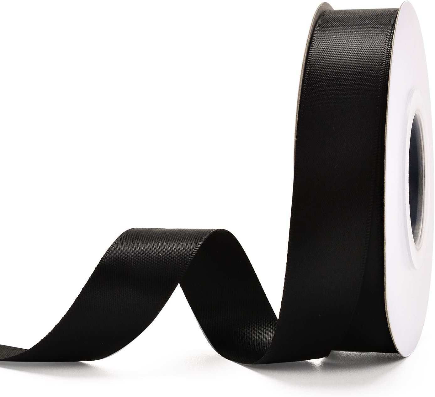 YAMA Double Face Satin Ribbon - 7/8" 25 Yards for Gift Wrapping Ribbons Roll, Black