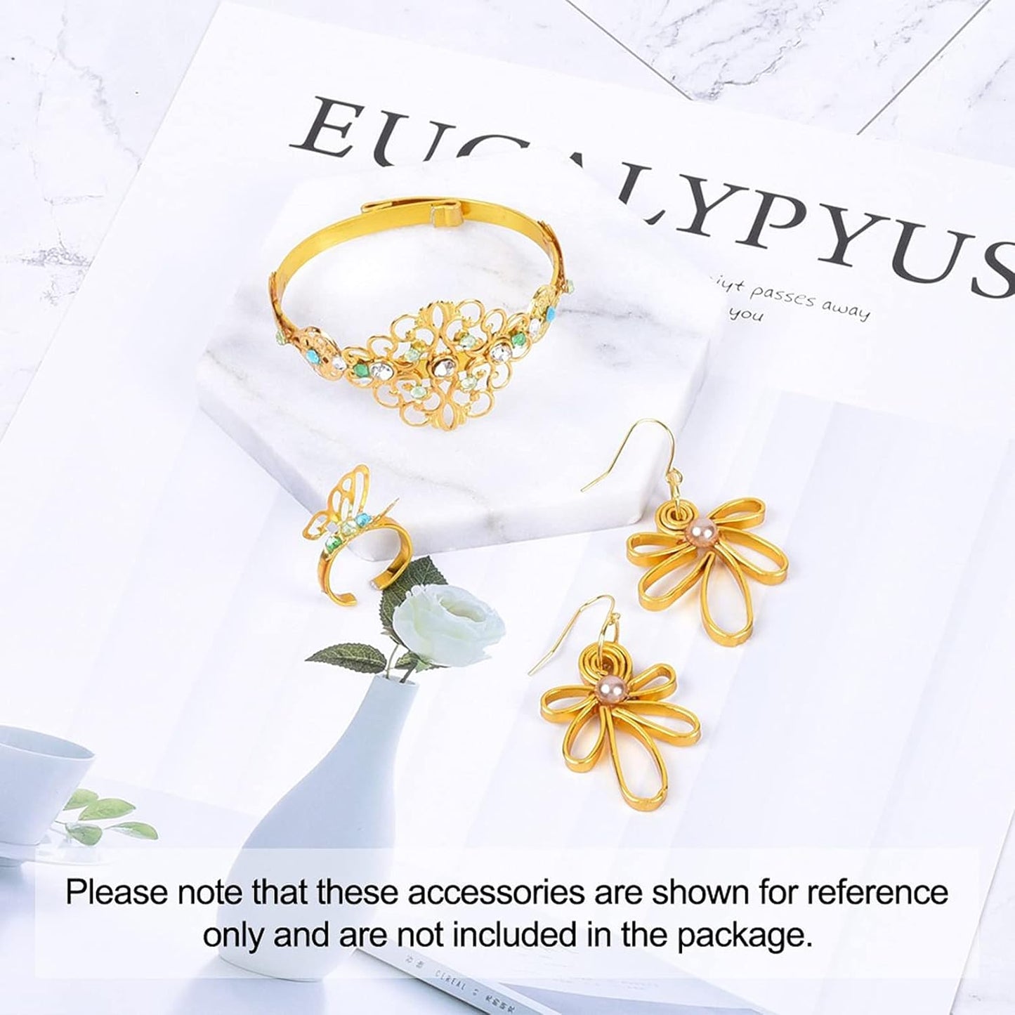 Fashewelry 65Ft 4 Colors Aluminum Flat Wire 3mm Wide Bendable Metal Craft Wire Strip 18 Gauge with Side Cutting Plier for Bezel Sculpting Armature Jewelry Making Gem Metal Wrap