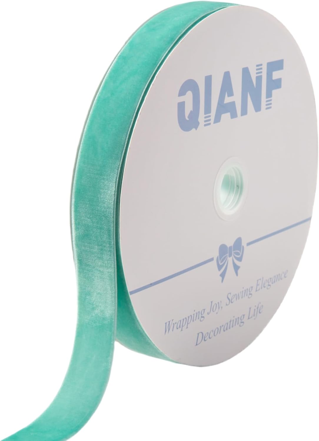 Vintage Turquoise Blue Velvet Ribbon, 1 Inch X 25Yd