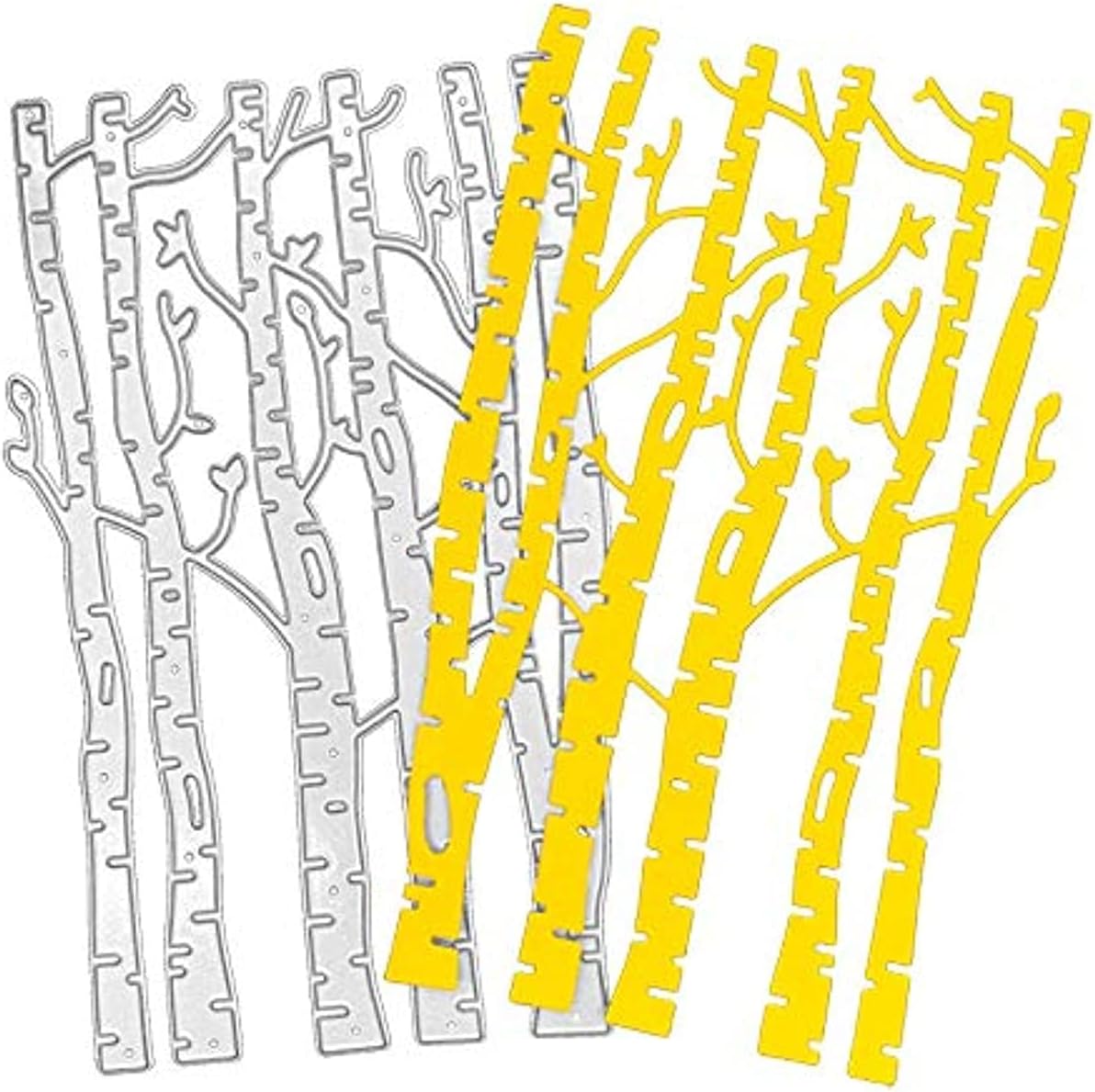 Lapoo Metal Cutting Die for Scrapbooking, 3D Backgrounds Frame New Cutting Dies DIY Album Card Making Decor Paper Craft Metal Die Cuts Party Wedding Decorations (Forest 3.6 x 6 in)