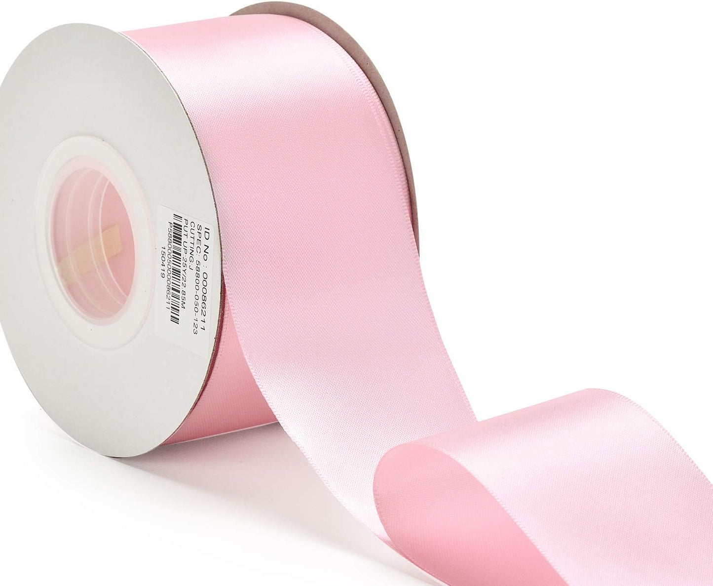 YAMA Double Face Satin Ribbon - 2 Inch 25 Yards for Gift Wrapping Ribbons Roll, Pink