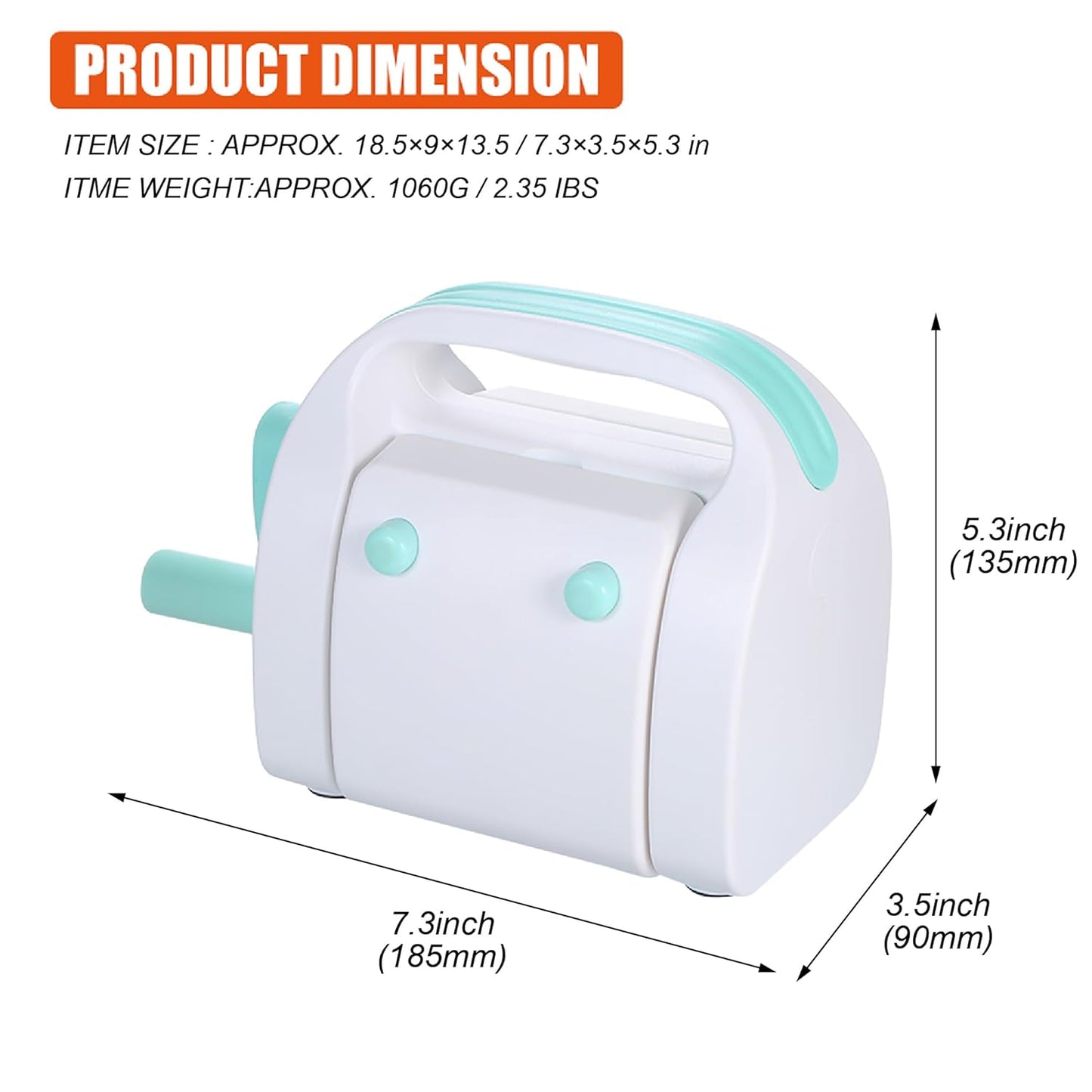 Mini Die Cutting & Embossing Machine by Joelver Maker, 3 Inch Opening, Scrapbooking Starter Kit (Blue)