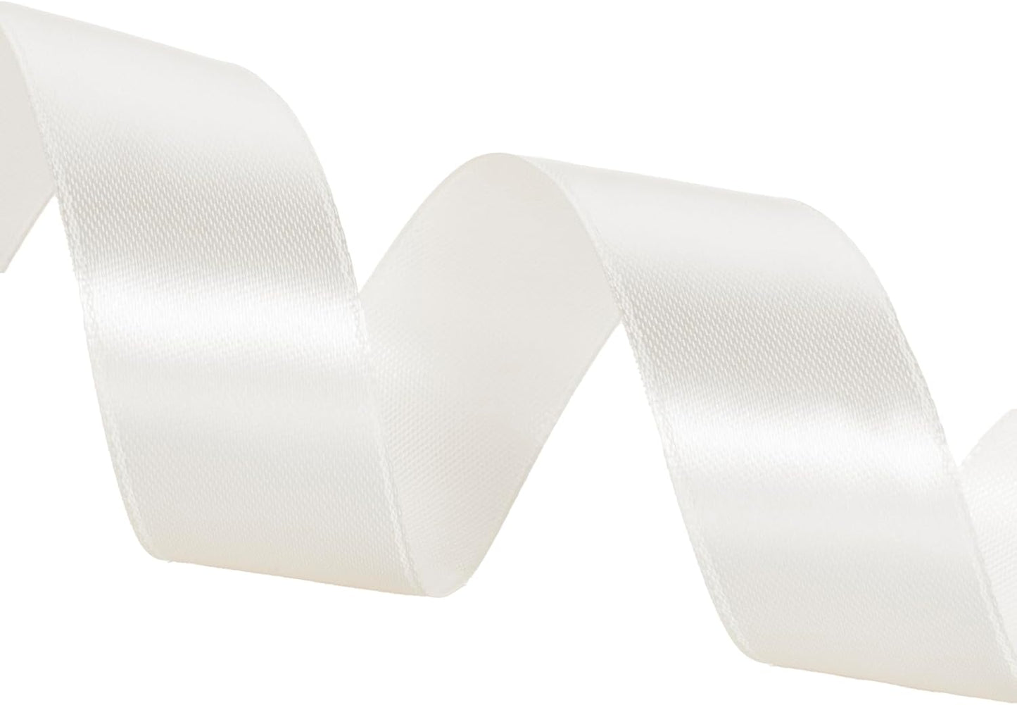 1 Inch Ivory Solid Satin Ribbon, 50 Yards Craft Fabric Ribbon for Gift Wrapping Floral Bouquets Wedding Party Decoration