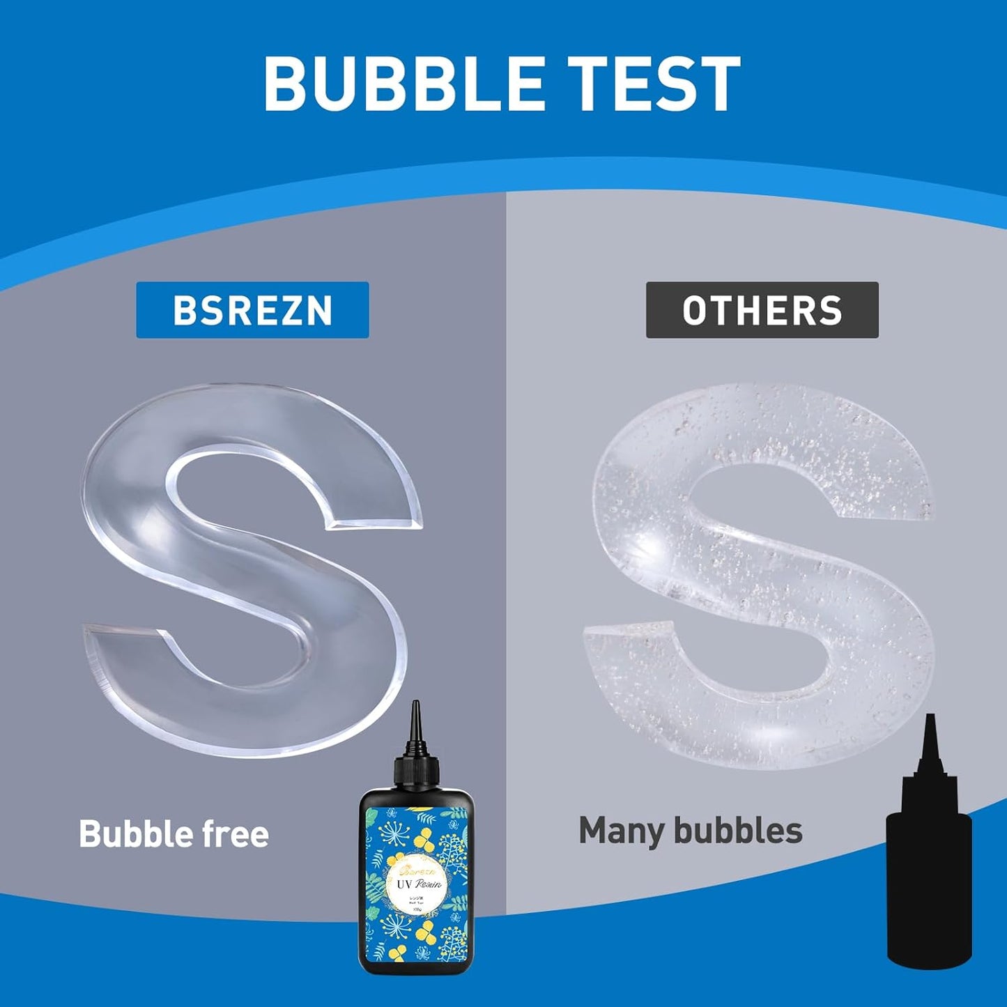 Bsrezn 100g UV Resin Hard with 8 Wooden Sticks Premixed Resina UV for Jewelry Making (100g x 1)